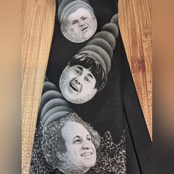 GOLFING STOOGES Necktie NWT Ralph Marlin 58 inch Vintage - Picture 5 of 6